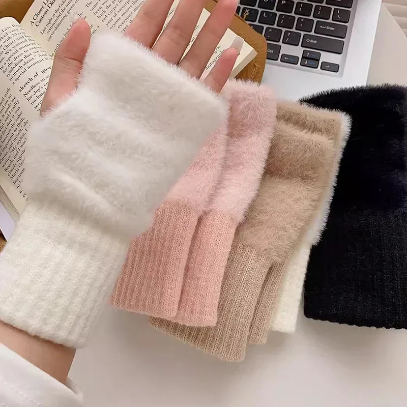Fingerless Knit Gloves