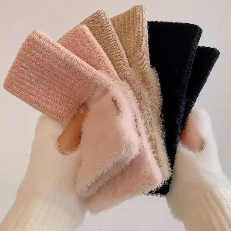 Fingerless Knit Gloves