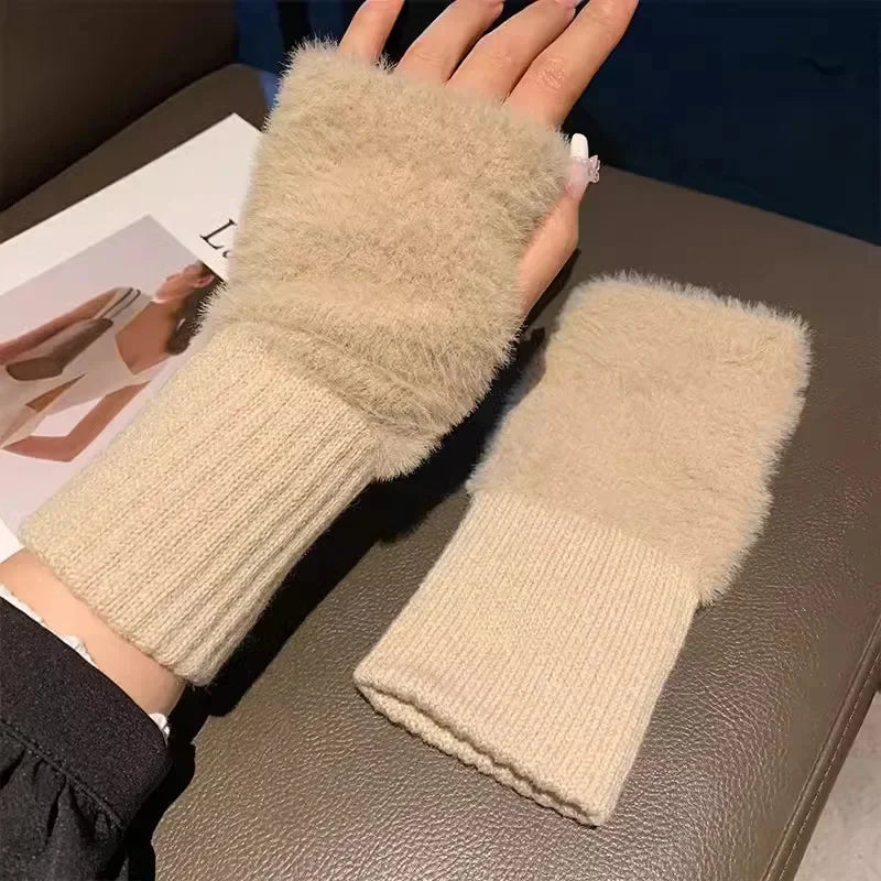 Fingerless Knit Gloves