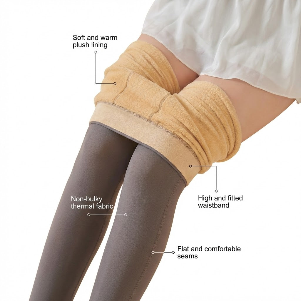 Plush Fleece Lined Winter Tights - Buy 1 Get 1